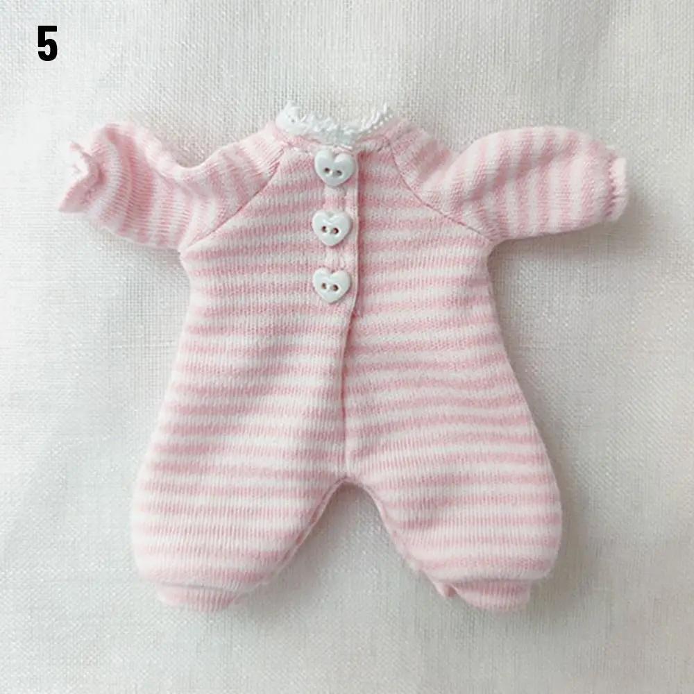 Ob11 Dolls Clothes Cute Pajamas Cotton Stripe Dot Jumpsuits For Obitsu11 Rompers For 1/12BJD Dolls Accessories Kids Toys