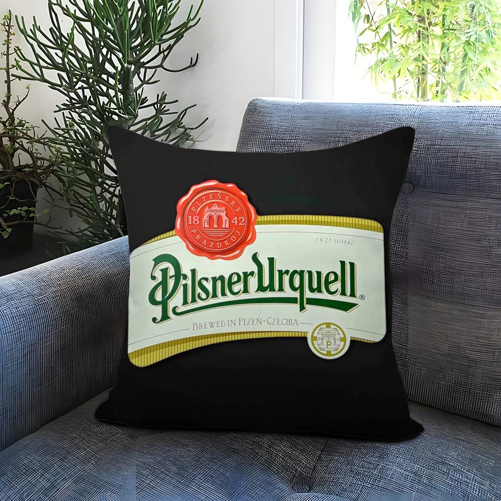 P-Pilsner U-Urquell Cushion Cover Comfortable Reversible Pillow Cover Ideal for Car Sofa Bedroom & Beyond
