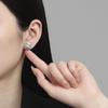 European & American High-End Princess Square Stud Earrings for Women - French Fashion Luxury Style