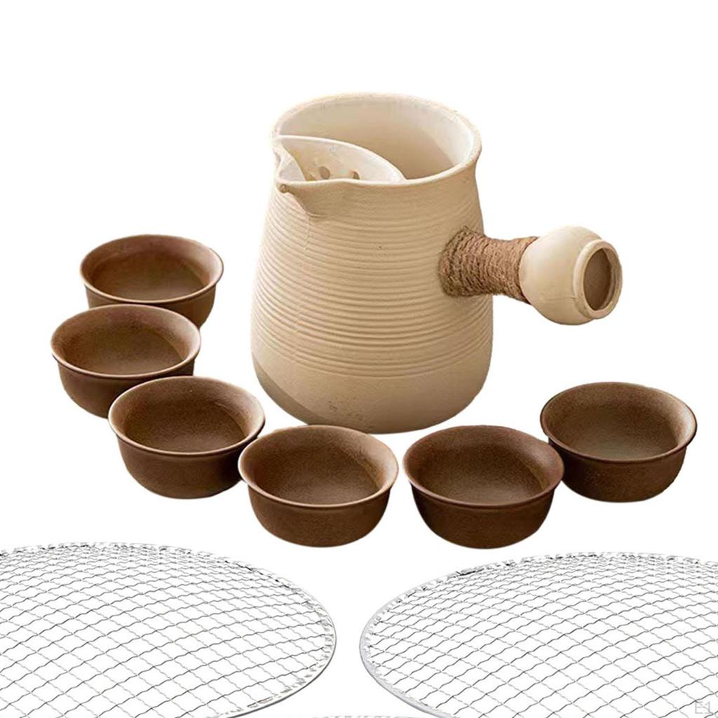 Keramische Teekanne mit Tassen Wasserkessel Kaffeekanne für Innenbereich Kleine Teekessel für Picknick