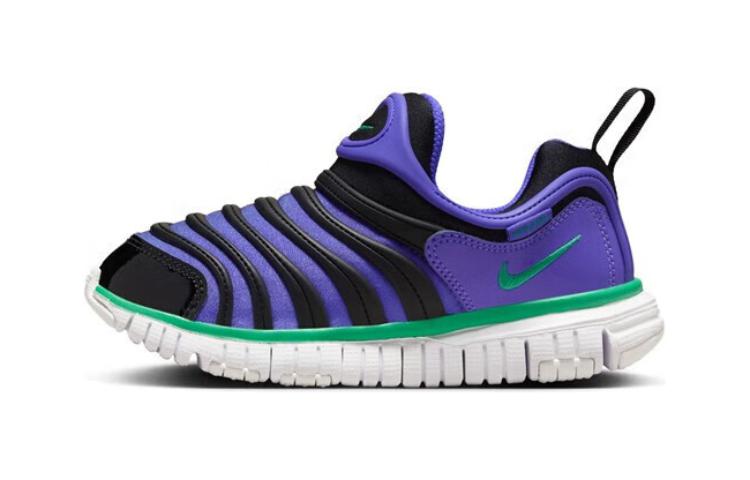 

Nike Dynamo Free Abrasion Resistant Low top Kids Lifestyle Shoes Black Purple Children Aged 3 7 Years Old 343738-512 28
