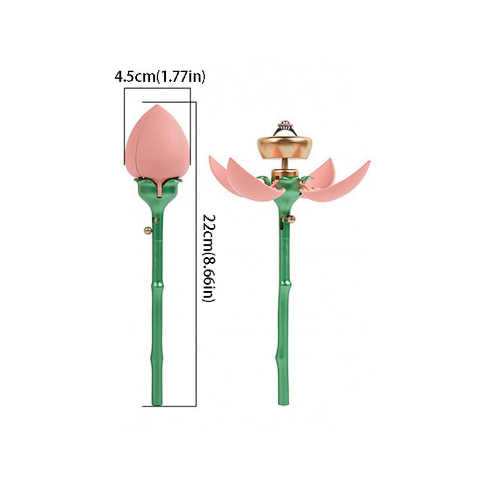 Elegant Rose Ring Box Waterproof Proposal Ring Box Auto Blooming Auto Blooming Ring Box Proposal Pink ring box