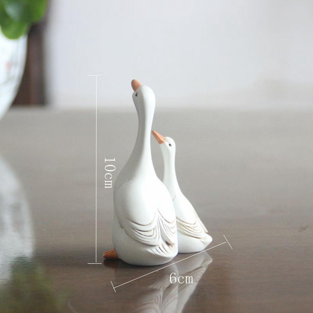Simulation Duck Toy Synthetic Resin Mother and Baby Duck Model for Household Tabletop Living Room