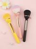 1Pcs Dust Brush,Portable Makeup Brush,Plastic Handle Makeup Brush,Powder Remover Brush Blush for Makeup
