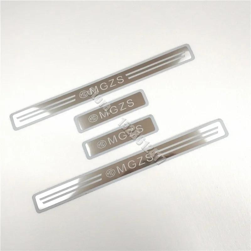 For MG ZS ZS EV HS 2017 2018 2019~2024 Door Sill Scuff Plate Trims Threshold Kick Pedal Protect Stainless Steel car Accessories t3
