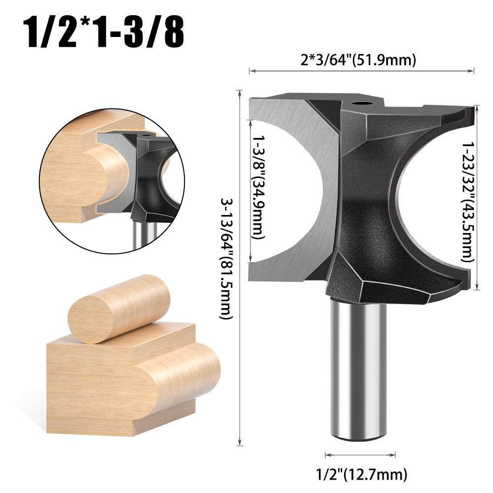 Semicircular Knife, Woodworking Positive Semicircular Knife, Arc Cutter Engraving Milling Cutter, Trimming Knife Fancy Knife 1/2 Handle 1/4 Handle