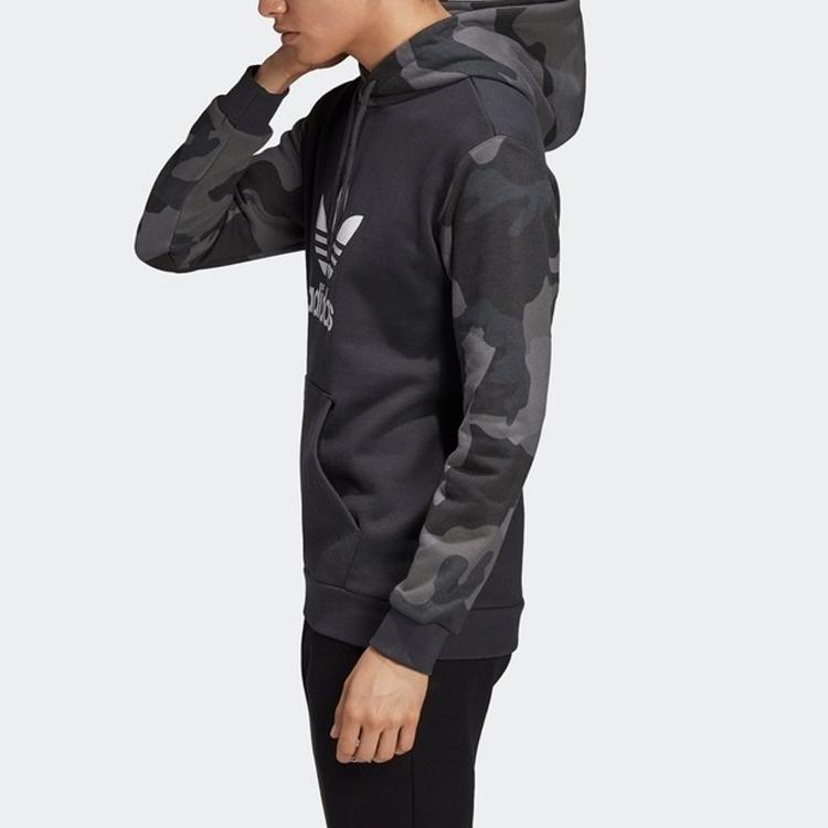 Adidas Originals Camouflage Hoodie Sweatshirt Men Tops Charcoal-Black ED6977