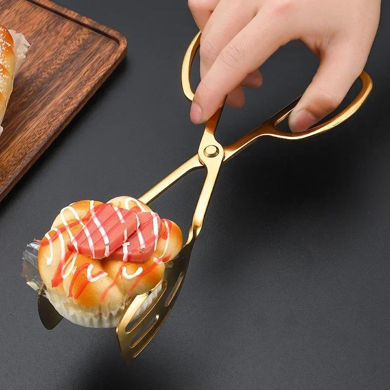 Buffé Tång Rostfritt Stål Buffé Fest Catering Serveringstång Matservering Tårta Sallad Bröd Tång Kök Bakverktyg Klämma