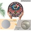 2D Flat, 1pc Round Aluminum Hanging Sign - "Stand For The Flag Kneel For The Fallen" Patriotic Metal Wall Art, American Flag & Military Boots Design