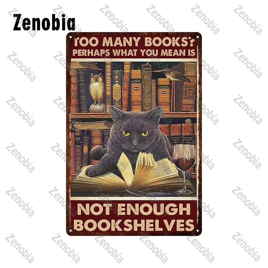 Animal Pet Black Cat Metal Poster Funny Vintage Plaque Metal Signs Tin Signs Cat Sitting On Toilet Tin Plate for Bathroom Decor