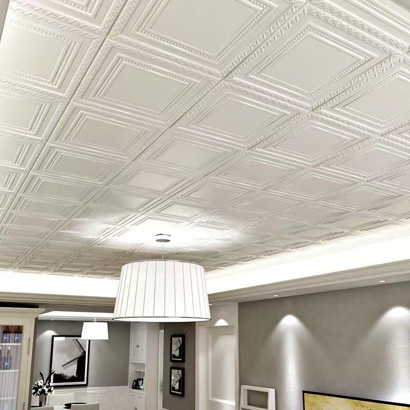 35*35cm Wall Stickers Room Decor Roof Suspended Waterproof Wallpaper Decoration Self-adhesive Ceiling 3D Peel and Stick Home