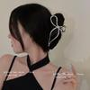 Bow Temperament Women's Large Metal Hair Claw Clip for Thick Hair - Korean Style