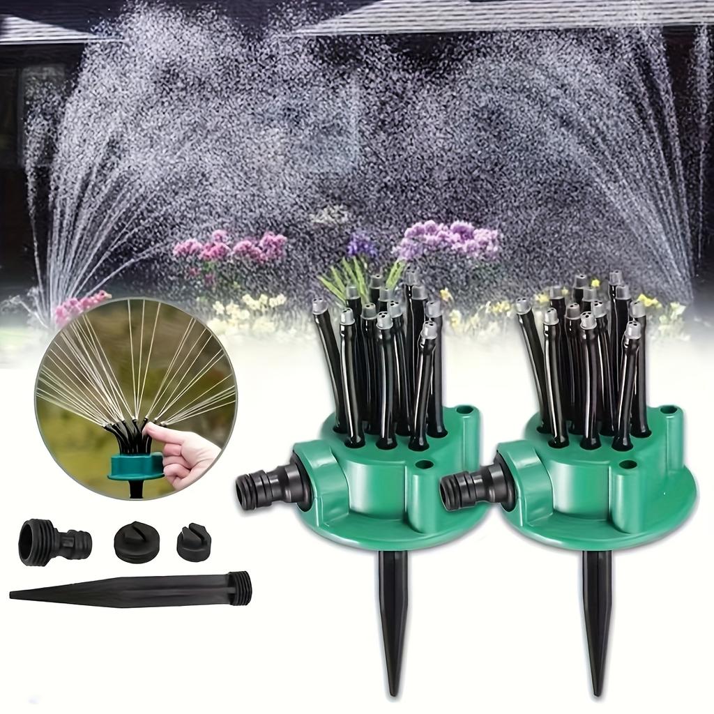 1Pc 12 Nozzles 360-Degree Automatic Garden Sprinkler For Lawn Watering Rotating Nozzle Rotating Sprinkler System