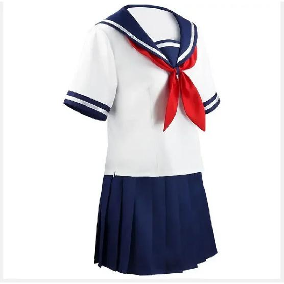 Halloween Jeu Ayano Aishi Cosplay Anime Costume Yandere simulateur Yandere Chan marin Costume lycée Jk uniformes