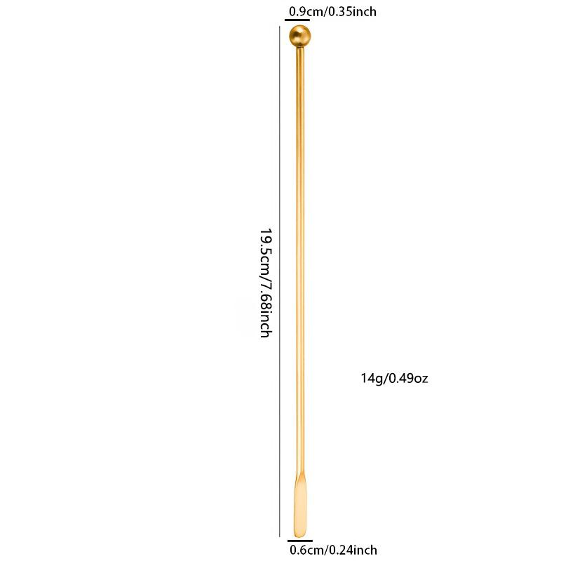 5 Stück Metall-Cocktailrührstäbchen Hochwertiger Edelstahl Geeignet zum Mischen von Kaffee und Getränken Ideal für Zuhause