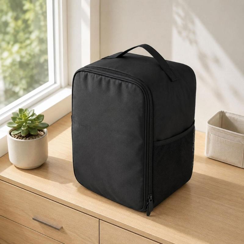Portable Fan Carry Bag With Side Pocket and Wide Opening, Storage Case for Travel Use, Camping Days, Beach Use, and Indoor Storage