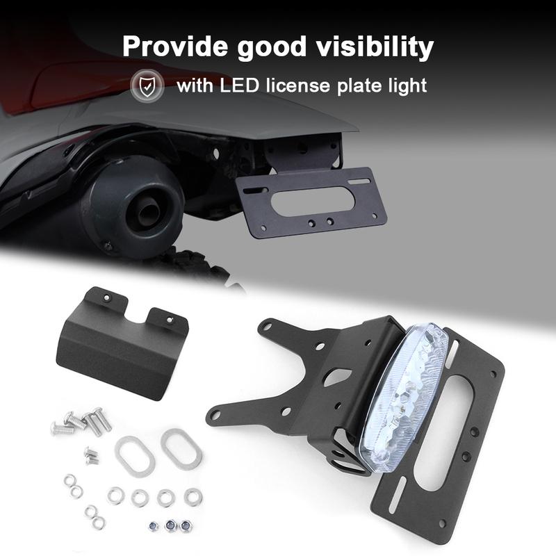 Fit For Honda CRF250L CRF250M 2013- CRF250 Rally Motorcycle Rear Tail Tidy License Plate Holder Fender Eliminator Kit Black