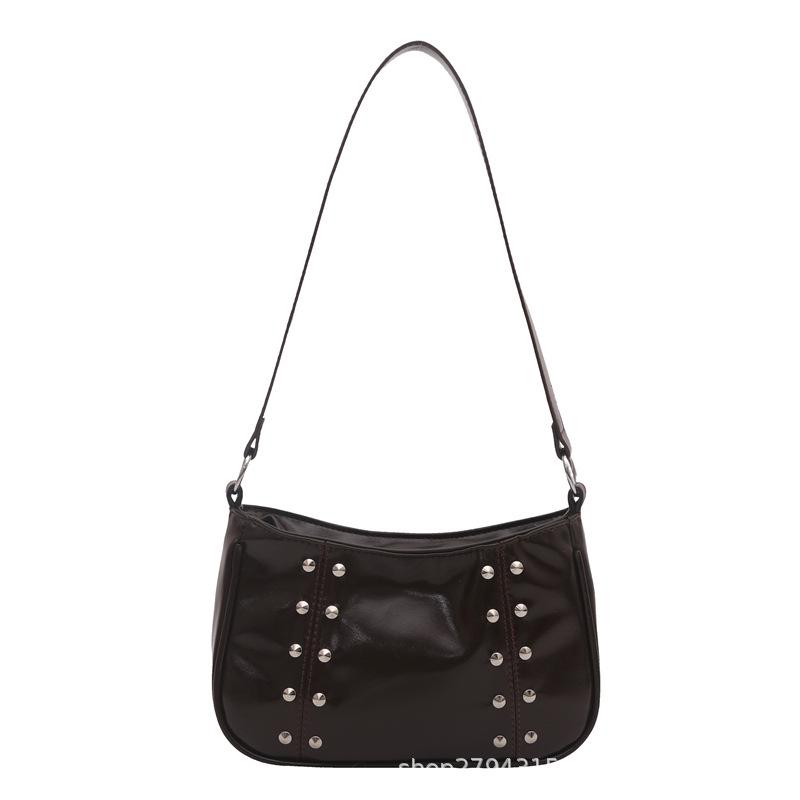 2025 Chic Women's Rivet Strap Shoulder Bag - Autumn/Winter Collection