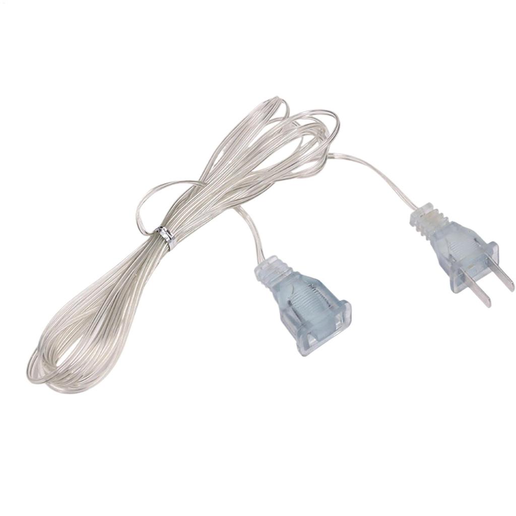 3 m EU US Plug Power Extension Cord 220V Transparent Cable For LED Fairy Lights Garland Holiday String Lights Multipurpose