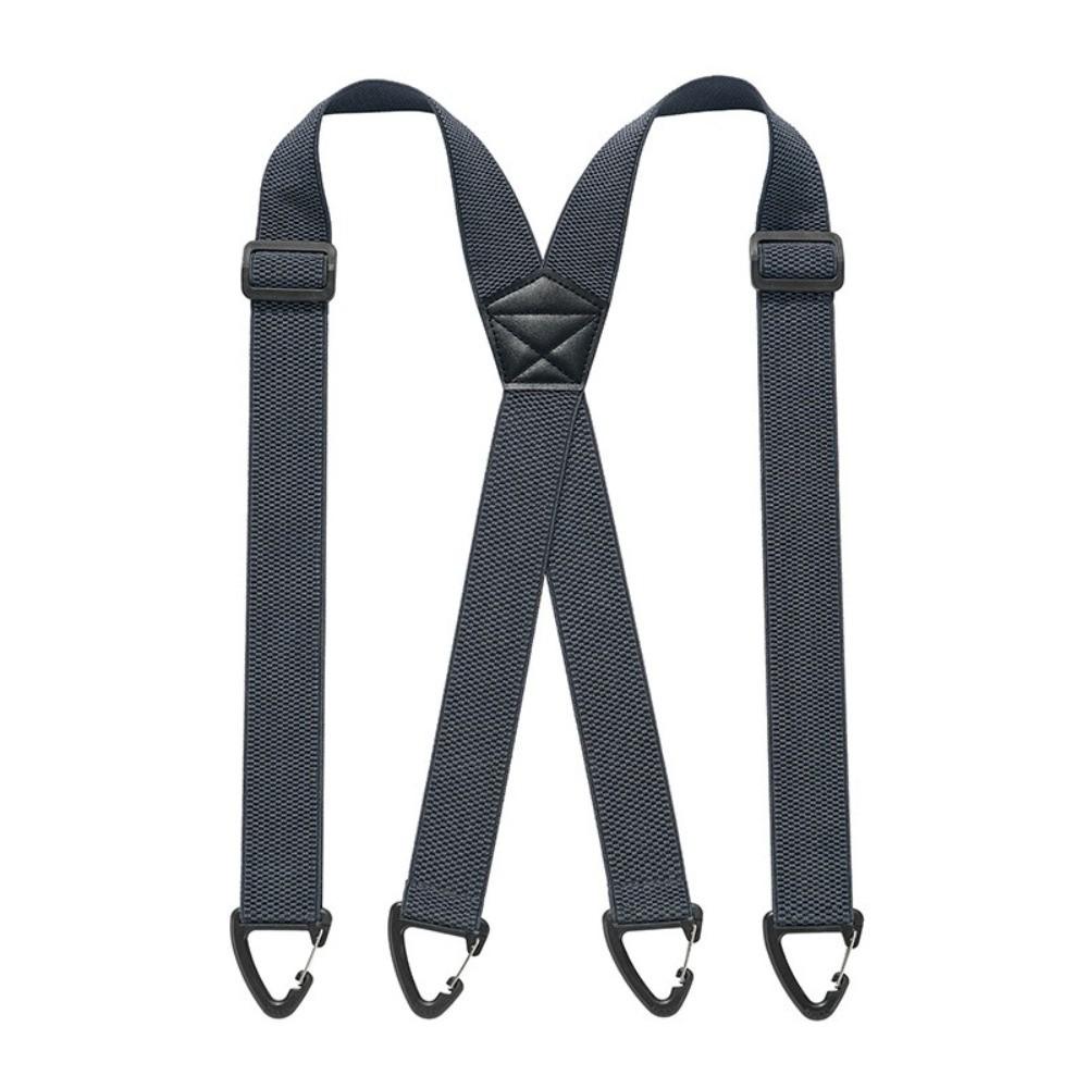 Heavy Duty Work Suspenders 3.8cm Wide Elastic Pants Braces Simple X-Type Suspenders Men Gift