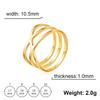 Women Cross Rings Stainless Steel Gold Color Minimalist Geometric Lines Ring Trend Wedding Jewelry Valentine Gift