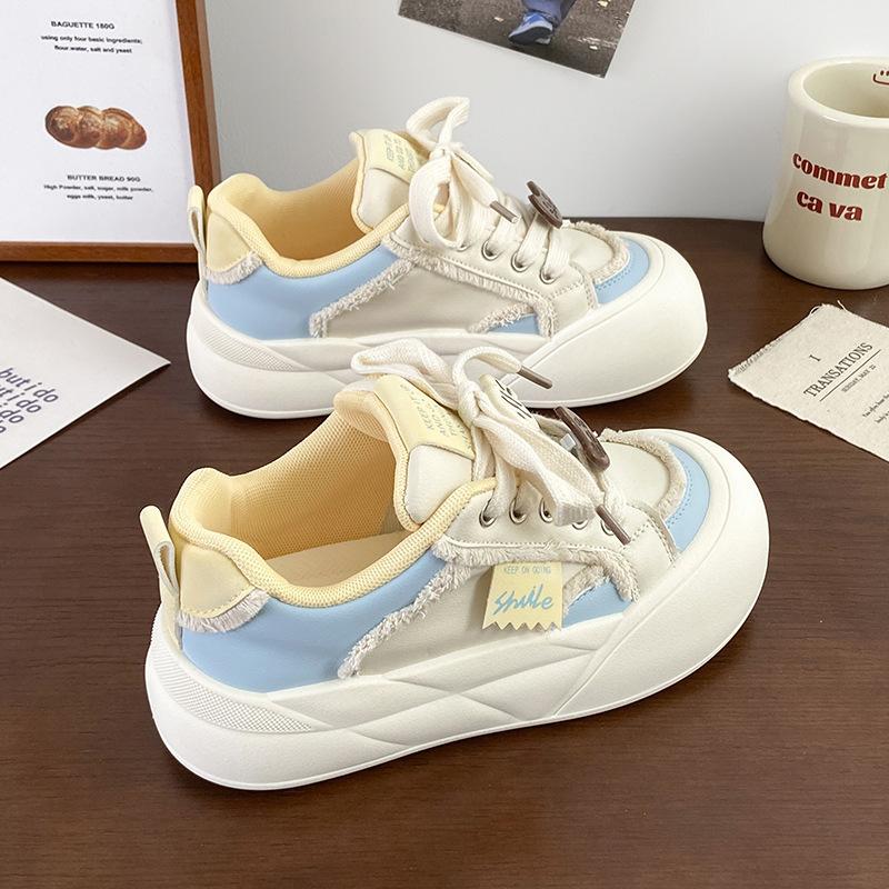 Spring new kitten fish cute niche board shoes women's casual versatile shoes bread thick sole