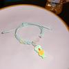 Adjustable Acrylic Cartoon Character Pendant Bracelet Braided Rope Bracelet Jewelry Friendship Bracelets for Girls Women
