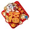 Chinese Style Snake Year Fu Character Door Sticker 3D Door Couplet Ornaments  Celebration Party