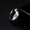 Fashion Retro Gothic Metal Frog Ring For Men Women, Vintage Silver Color Adjustable Open Ring, Hip Hop Party Jewelry Gift