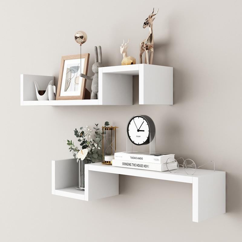 Wall-Mounted Shelves For Living Room And Bedroom, Featuring Simple, Freely Combinable, And Creative Grid Designs