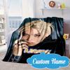 Custom Name K-pop Idol Collage Blanket bed sofa Blanket Flannel Blanket for Camping, Hiking, Picnic Essentials,gift for Fan family