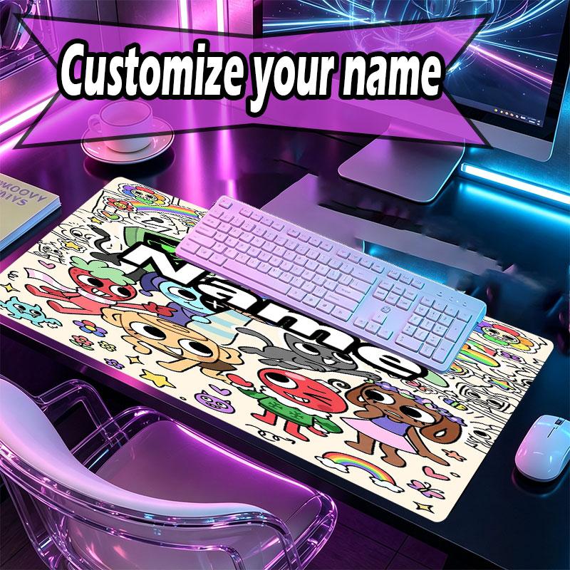 Kişiye Özel İsimli Dandy'nin Dünya Desenli Mouse Pad, Dizüstü Bilgisayar Masa Matı, Ev İçin Dekoratif Masa Matı Klavye Altlığı Hediye