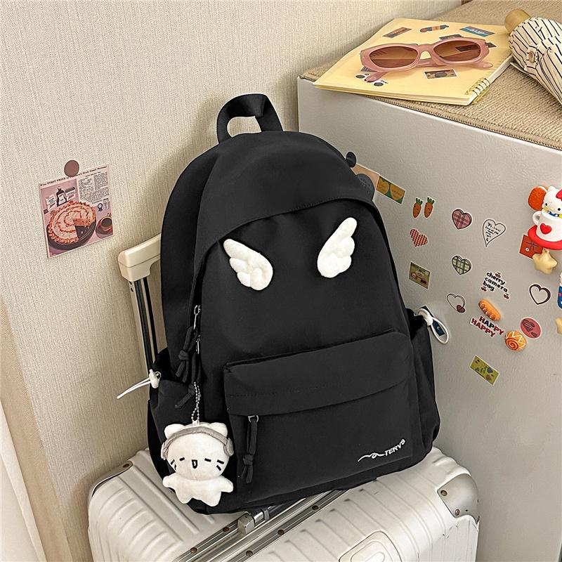 Solid Color Student Schoolbag Women's Backpack