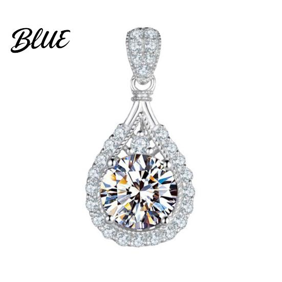 Versatile Jewelry for Dress Sparkling Drop Pendant Necklace Women Cubic