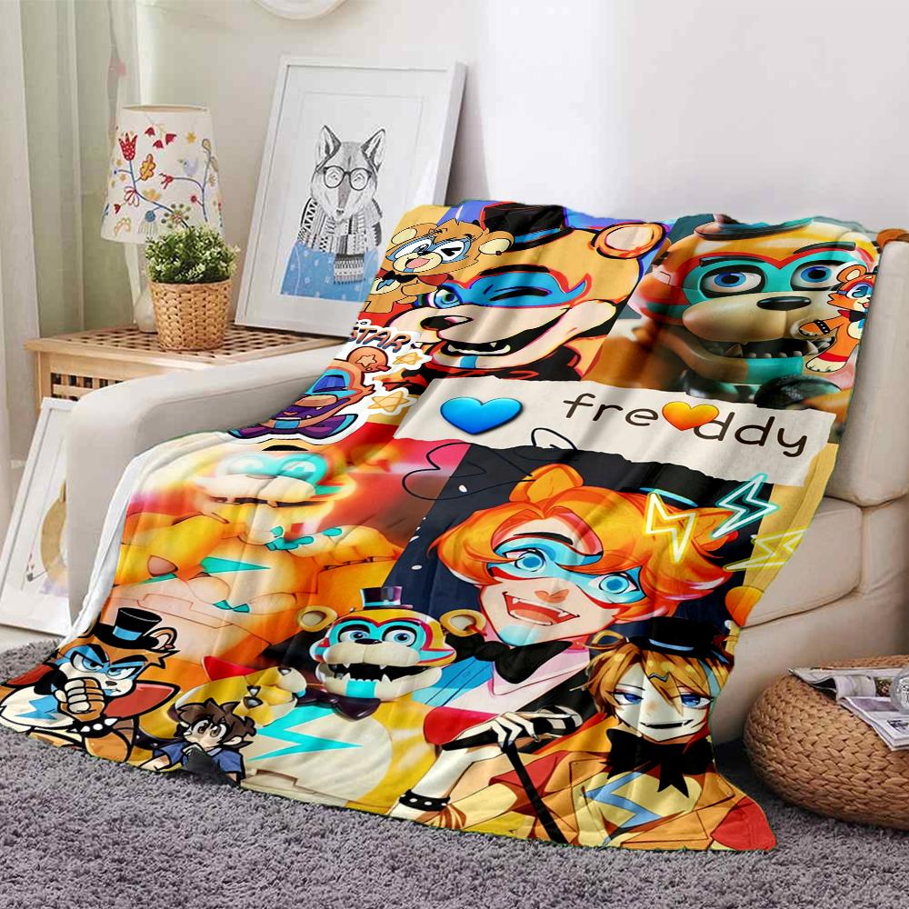 1Pc Fnaf Freddy'S Horror Theme Blanket For Couch Bed Plush Cozy Fuzzy Blanket Super Soft Warm Blankets For Fall And Winter 0918217