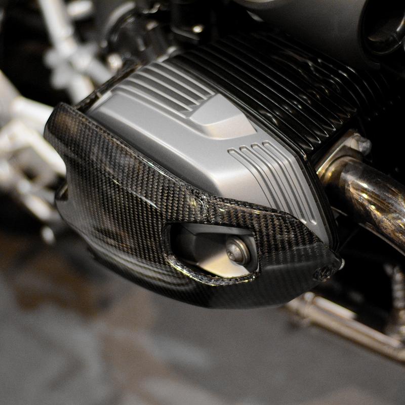 Carbon Fiber Cylinder Head Guards Protector Cover For BMW R NINE T 9t 2014 2015 2016 2017