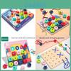 Wooden Mushroom Pegboard Puzzle For Kids Creative Learning Game For Preschool Kids