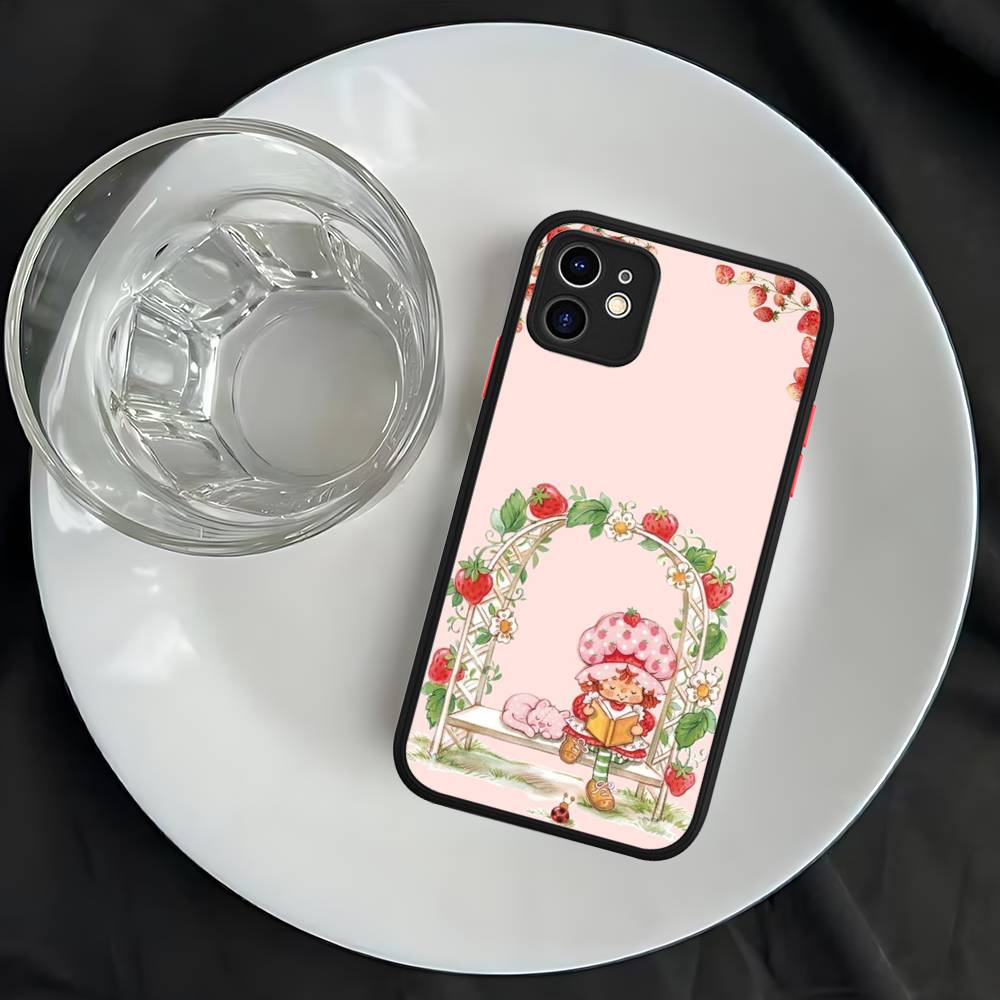 S-Strawberry S-Shortcake Phone Case For iPhone 16 15 14 13 12 11 Pro Max 7 8 6 6s Plus Matte Cover