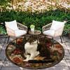 Vintage Cats pattern round rug,Carpet Rug for Living Room Bedroom Playroom ,Non-slip Floor Mat,Holiday Gifts and Birthday Gifts.