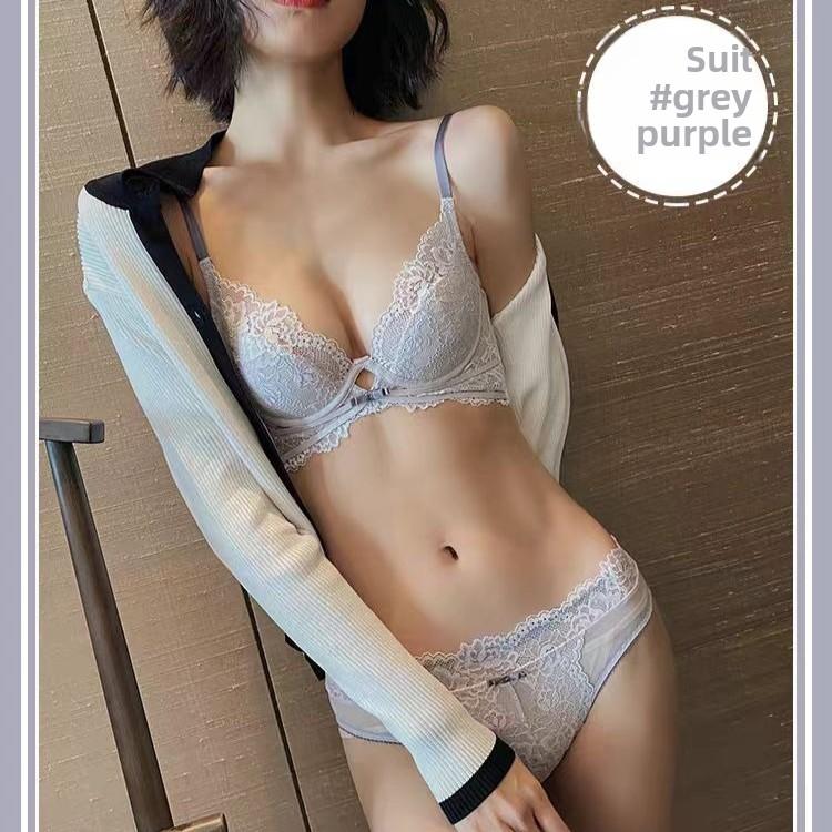 French Sexy Breathable Lace Bra, Thin Minimizer Push-Up Lift Anti-Sag Bra for Full Bust Women