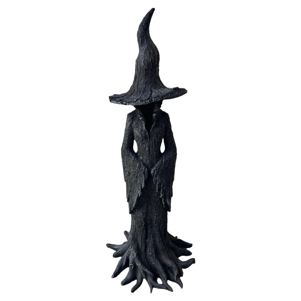 Creative Resin Halloween Witch Ornaments Retro Spooky Halloween Decorations Hand-Painted Forest Witch Ornaments Desktop Ornament