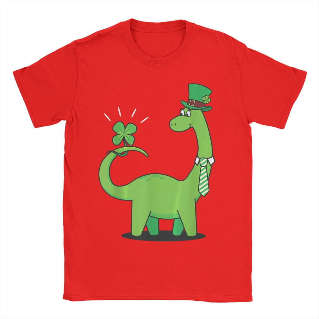 Dino St Patricks Day TShirt Summer Fashion TShirts Unisex Cotton ONeck Plus Size XL Tees ShortSleeve YK Basic Tops