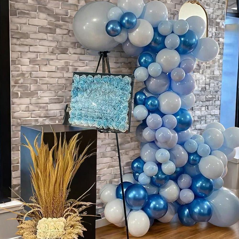 42Pcs Blue Golden Balloon Party Decoration Balloon Birthday Farewell Party Balloon Suitable for Graduation Ceremony Birthday Par