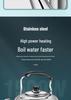 Stainless Steel Electric Kettle with Whistle - Large Capacity Hot Water Heater for Household Use