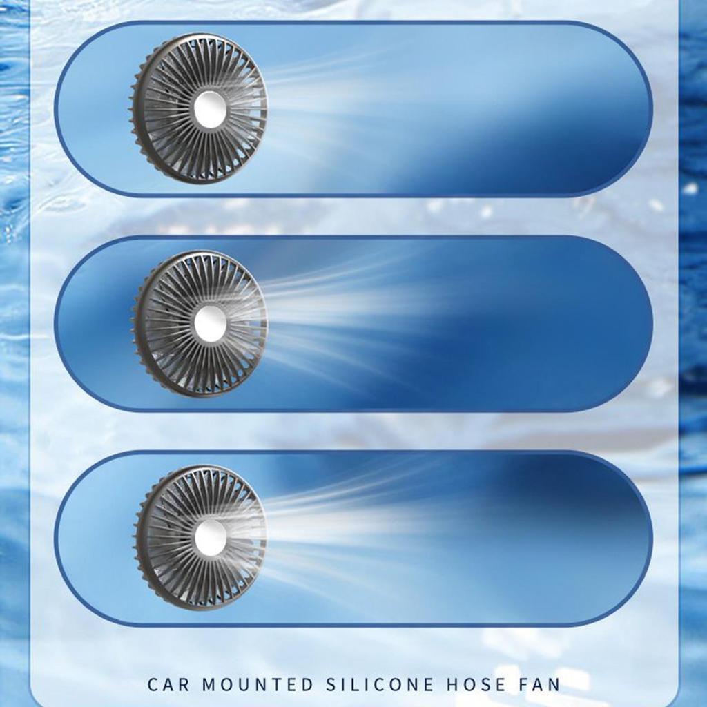 Portable Car Fan 3 Speeds Adjustable Car Fan For Driver Powerful USB Cooler Gadgets Enhance Air Circulation For Truck Golf Cart