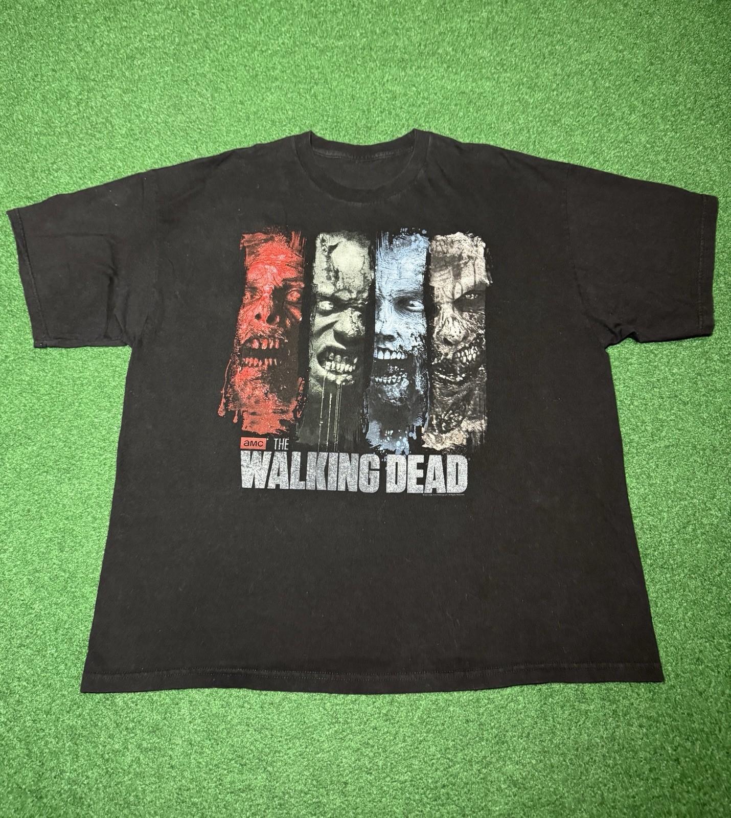 Walking Dead Horror Zombie TV AMC Promo XL Black T Shirt Unisex T-Shirt XXXL