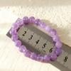 8mm φυσικό βραχιόλι από πλεγμένο αμέθυστο λεβάντας, γλυκό και κομψό, μοντέρνο κόσμημα