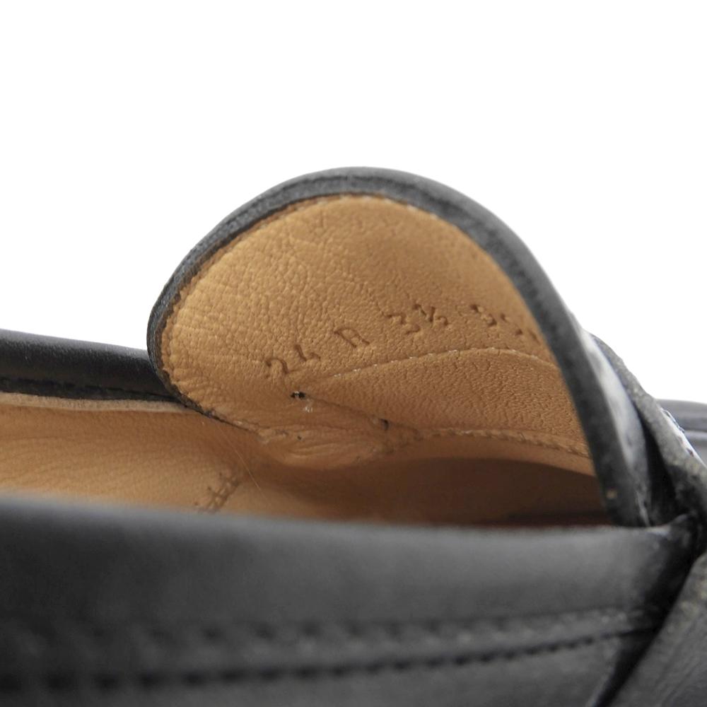 PARABOOT Women's Leather Lance Loafers, Noir, Size 3 1/2, 99657 Shoes 3.5 NoirUsed