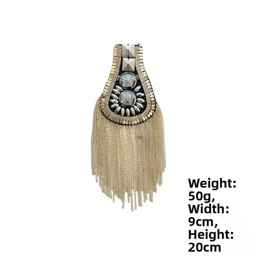 Handmade Shoulder Tassel Epaulet Long Chain Brooch Shoulder Epaulettes  Clothing Accessories