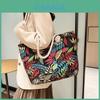 Street Style Canvas Tote Bag With Double Shoulder Straps For Daily Use